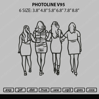 Photoline V95 Embroidery File 6 sizes