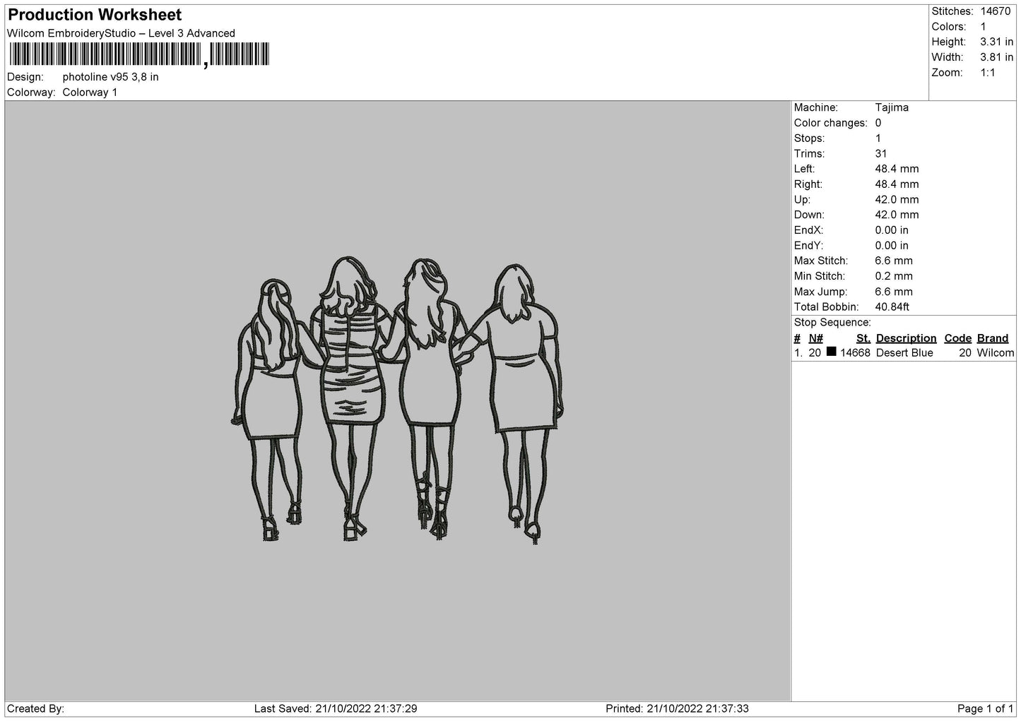 Photoline V95 Embroidery File 6 sizes