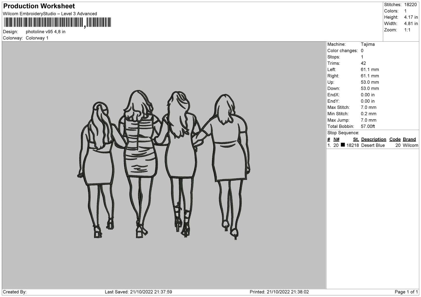 Photoline V95 Embroidery File 6 sizes