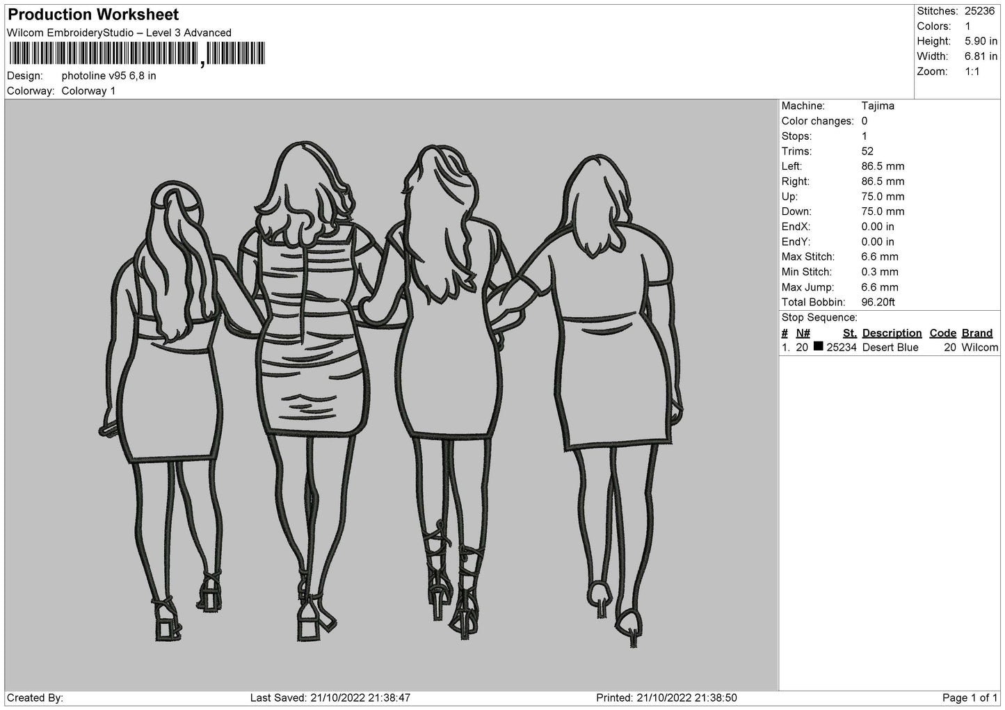 Photoline V95 Embroidery File 6 sizes