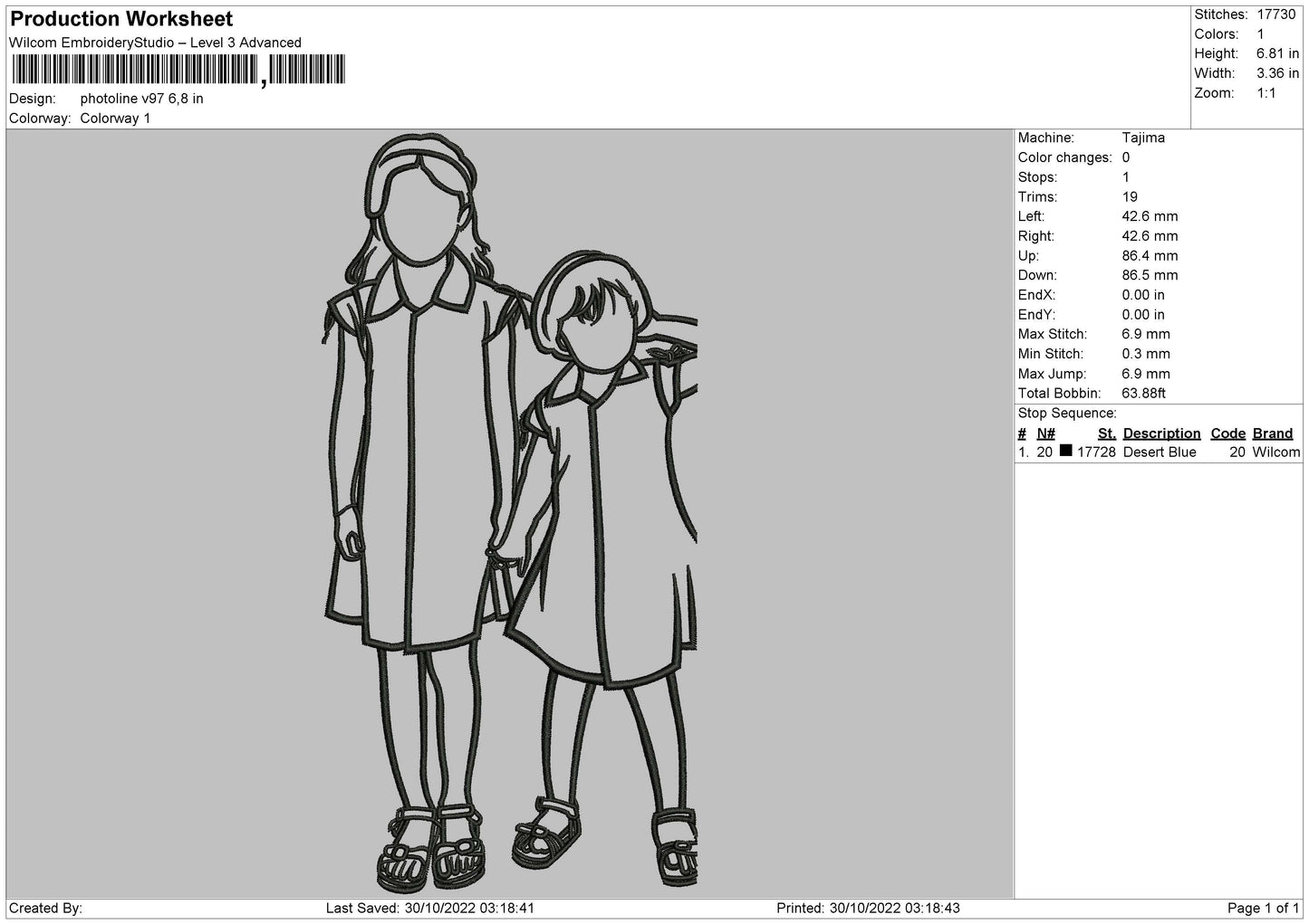 Photoline V97 02 Emboidery File 5 sizes