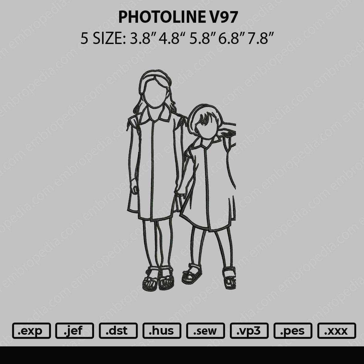 Photoline V97 02 Emboidery File 5 sizes