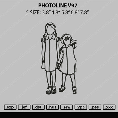 Photoline V97 02 Emboidery File 5 sizes