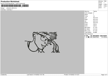 Photoline V98 002 Embroidery File 6 sizes