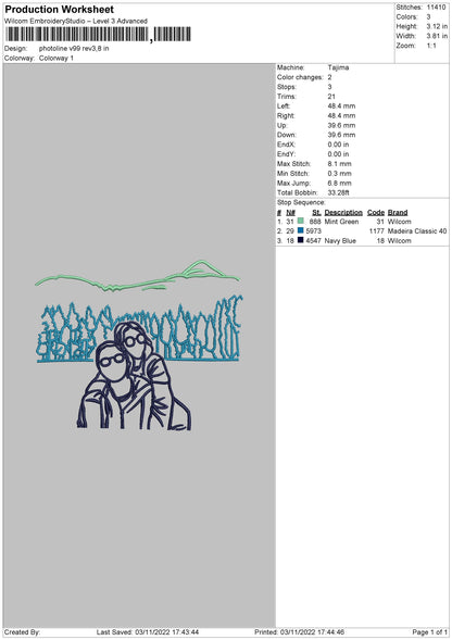 Photoline V99 002 Embroidery File 6 sizes