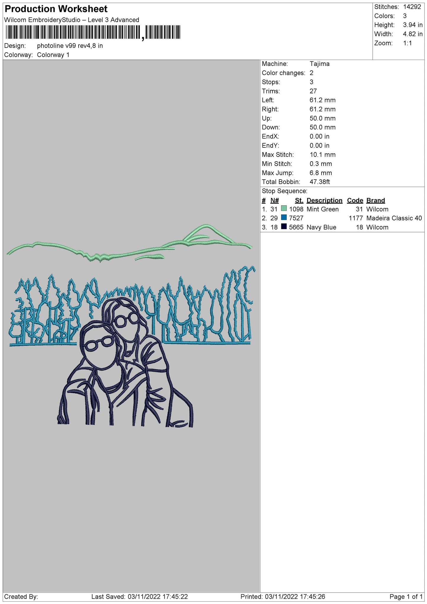 Photoline V99 002 Embroidery File 6 sizes