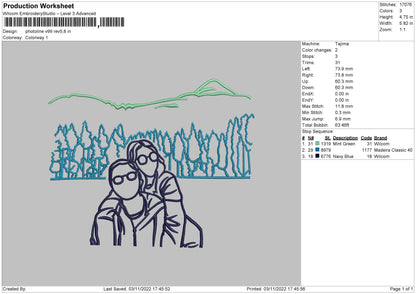 Photoline V99 002 Embroidery File 6 sizes