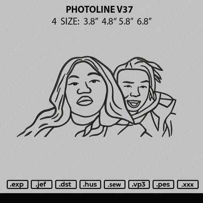 PhotoLine V37 Embroidery File 4 size