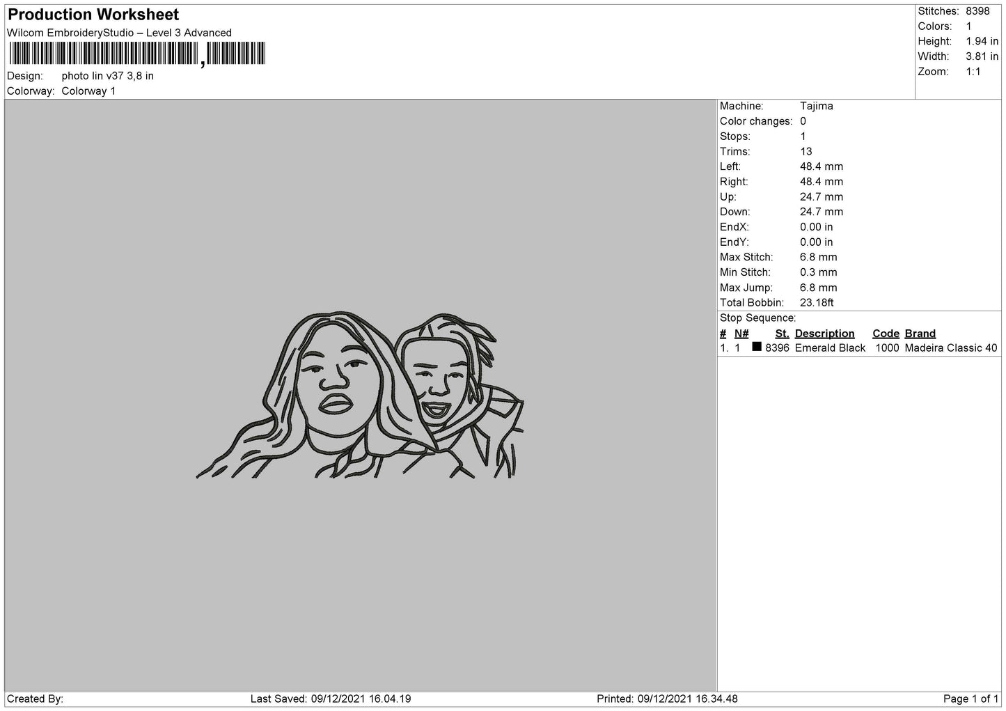 PhotoLine V37 Embroidery File 4 size