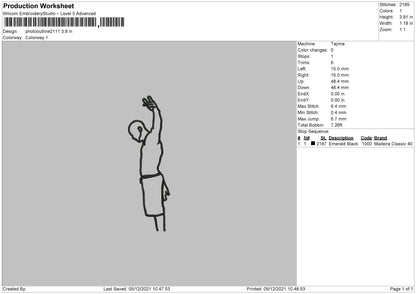 Photo Outline 211Embroidery File 4 size