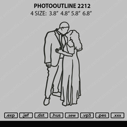 Photooutline 2212 Embroidery File 4 size