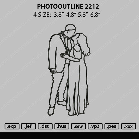 Photooutline 2212 Embroidery File 4 size