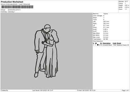 Photooutline 2212 Embroidery File 4 size