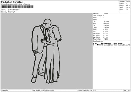 Photooutline 2212 Embroidery File 4 size