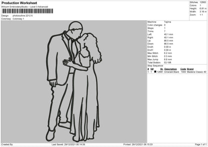 Photooutline 2212 Embroidery File 4 size