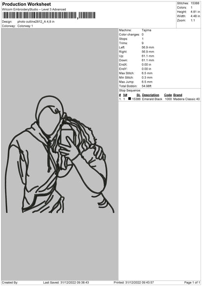 Photoline 2812 A Embroidery File 6 sizes