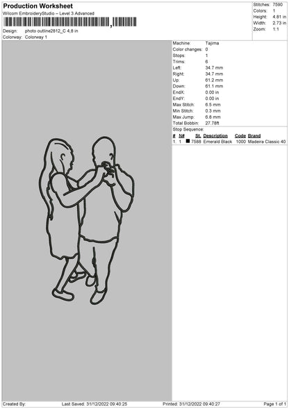 Photoline 2812 Embroidery File 6 sizes