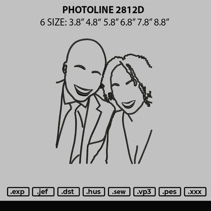 Photoline 2812d Embroidery File 6 sizes
