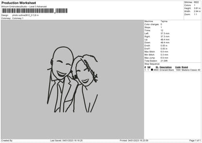Photoline 2812d Embroidery File 6 sizes