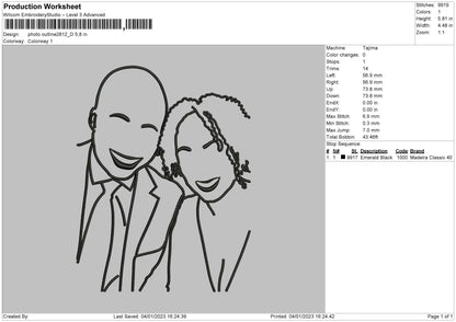 Photoline 2812d Embroidery File 6 sizes