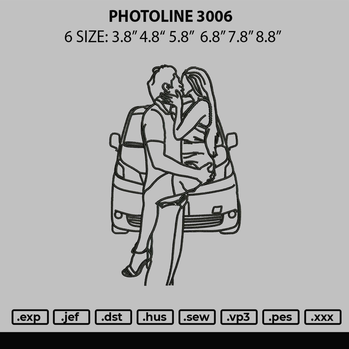 Photoline 3006 Embroidery File 6 sizes