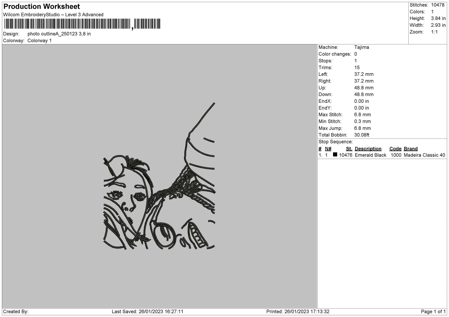 Photoline 2501a Embroidery File 6 sizes