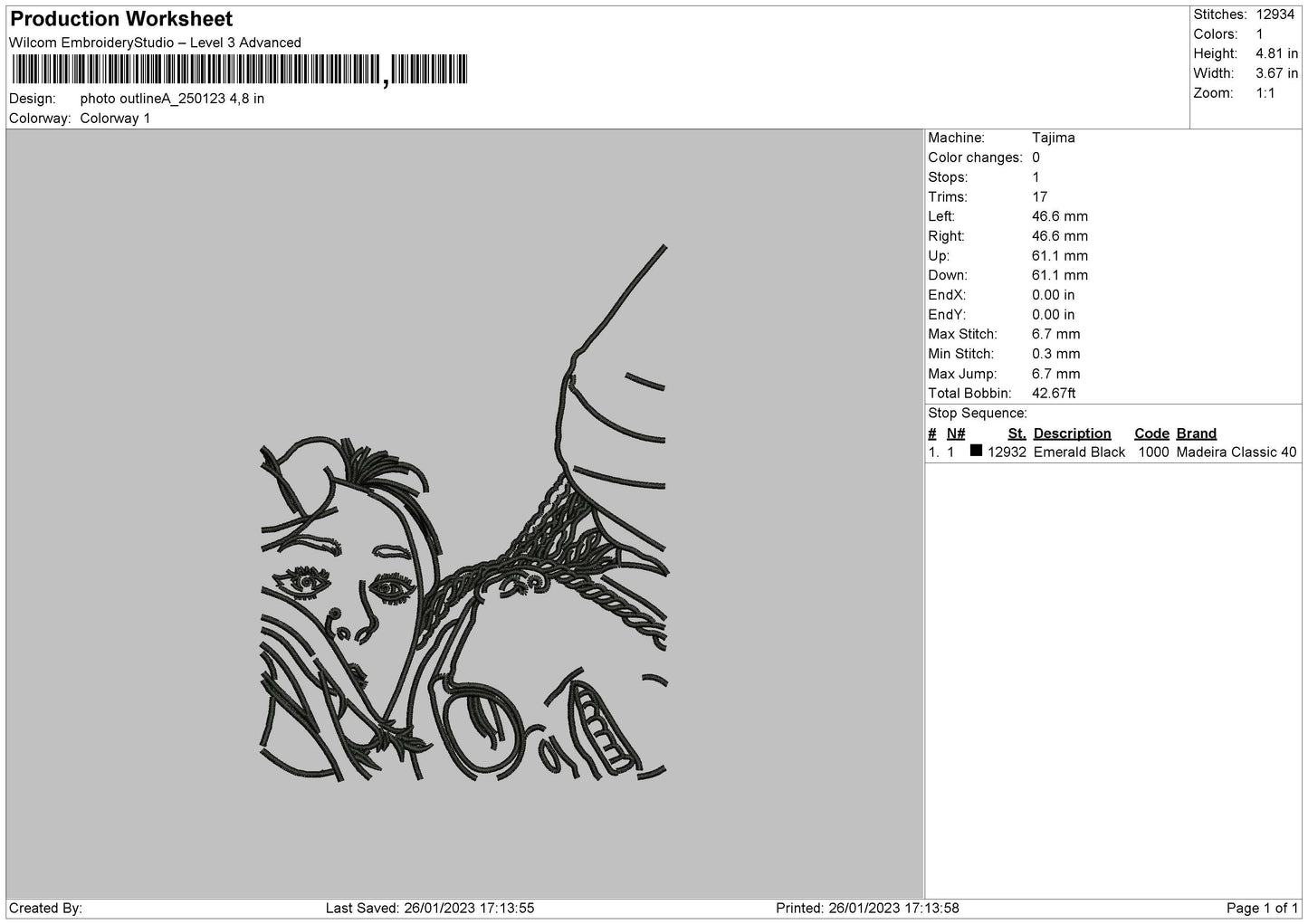 Photoline 2501a Embroidery File 6 sizes