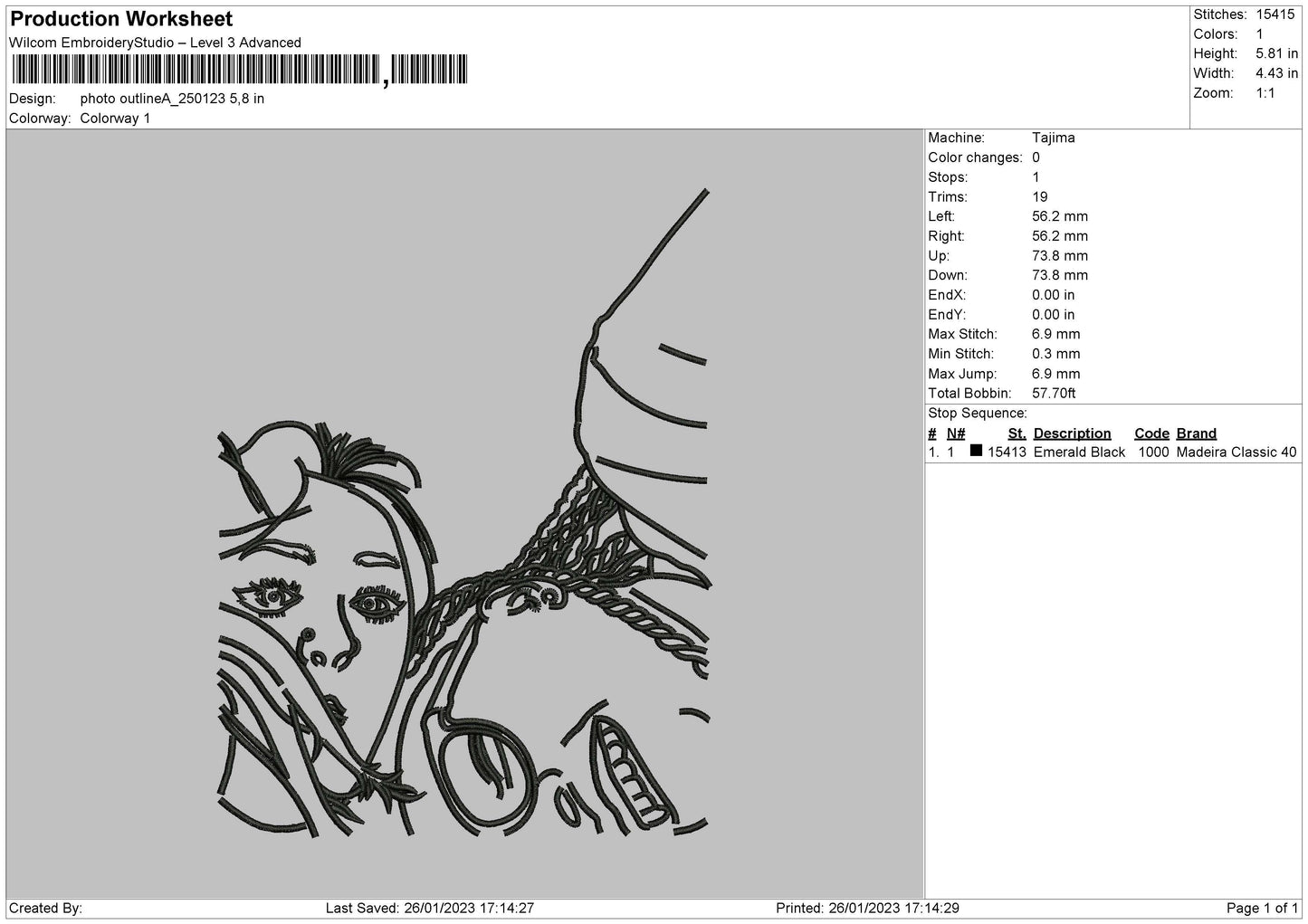 Photoline 2501a Embroidery File 6 sizes