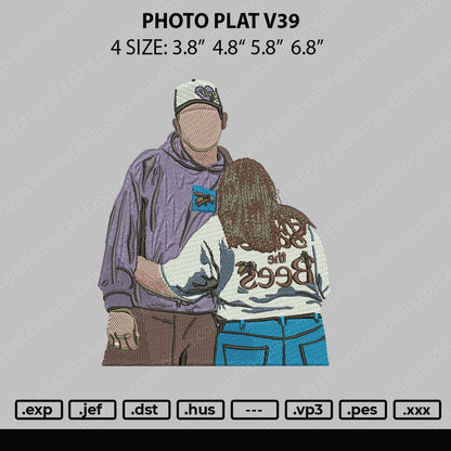 Photo Plat V39 Embroidery File 4 size