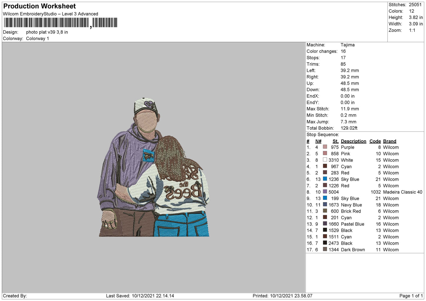 Photo Plat V39 Embroidery File 4 size