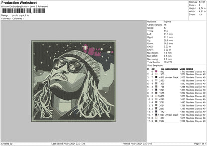 Photo Pop Embroidery File 6 sizes
