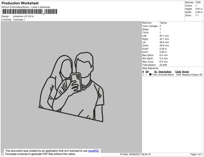 Photoline V10 Embroidery File 4 size