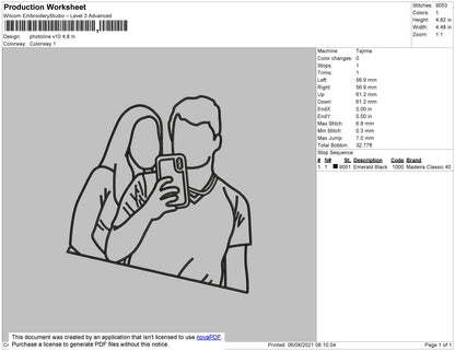 Photoline V10 Embroidery File 4 size