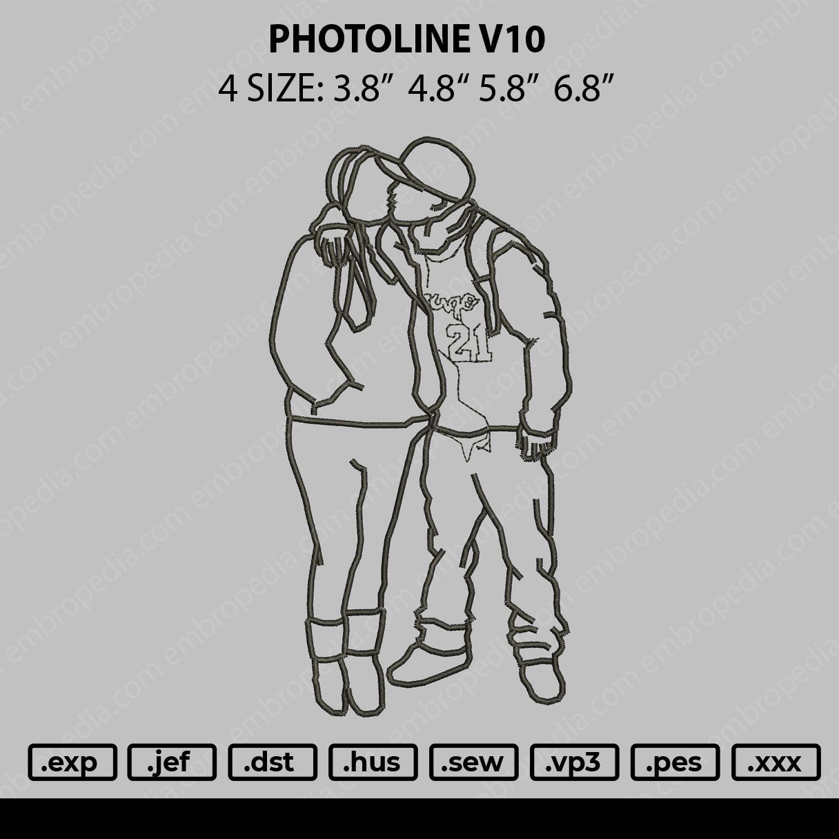 Photoline V10 Embroidery File 4 size