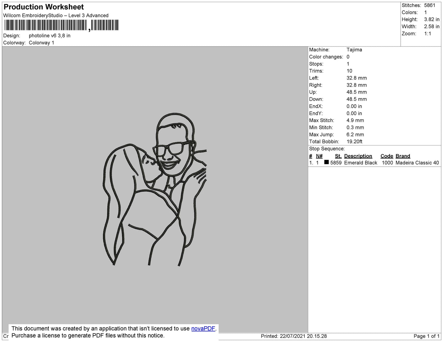 Photoline V6 Embroidery File 4 size