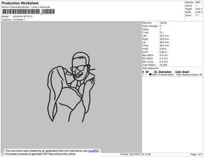 Photoline V6 Embroidery File 4 size