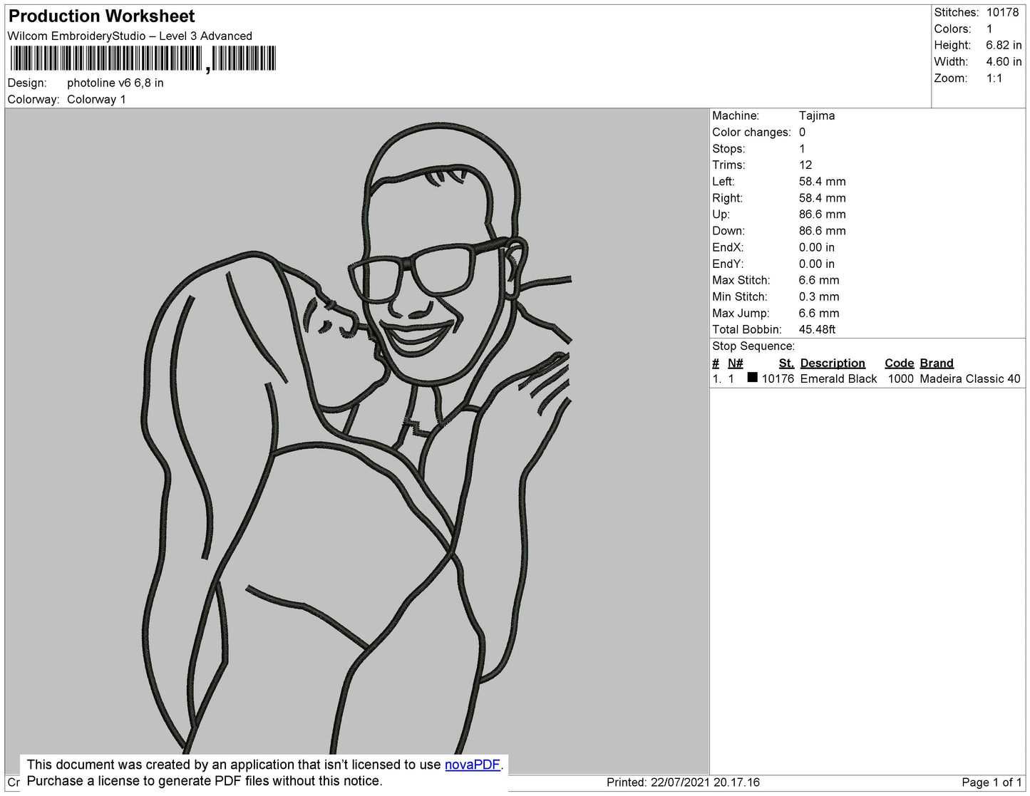 Photoline V6 Embroidery File 4 size