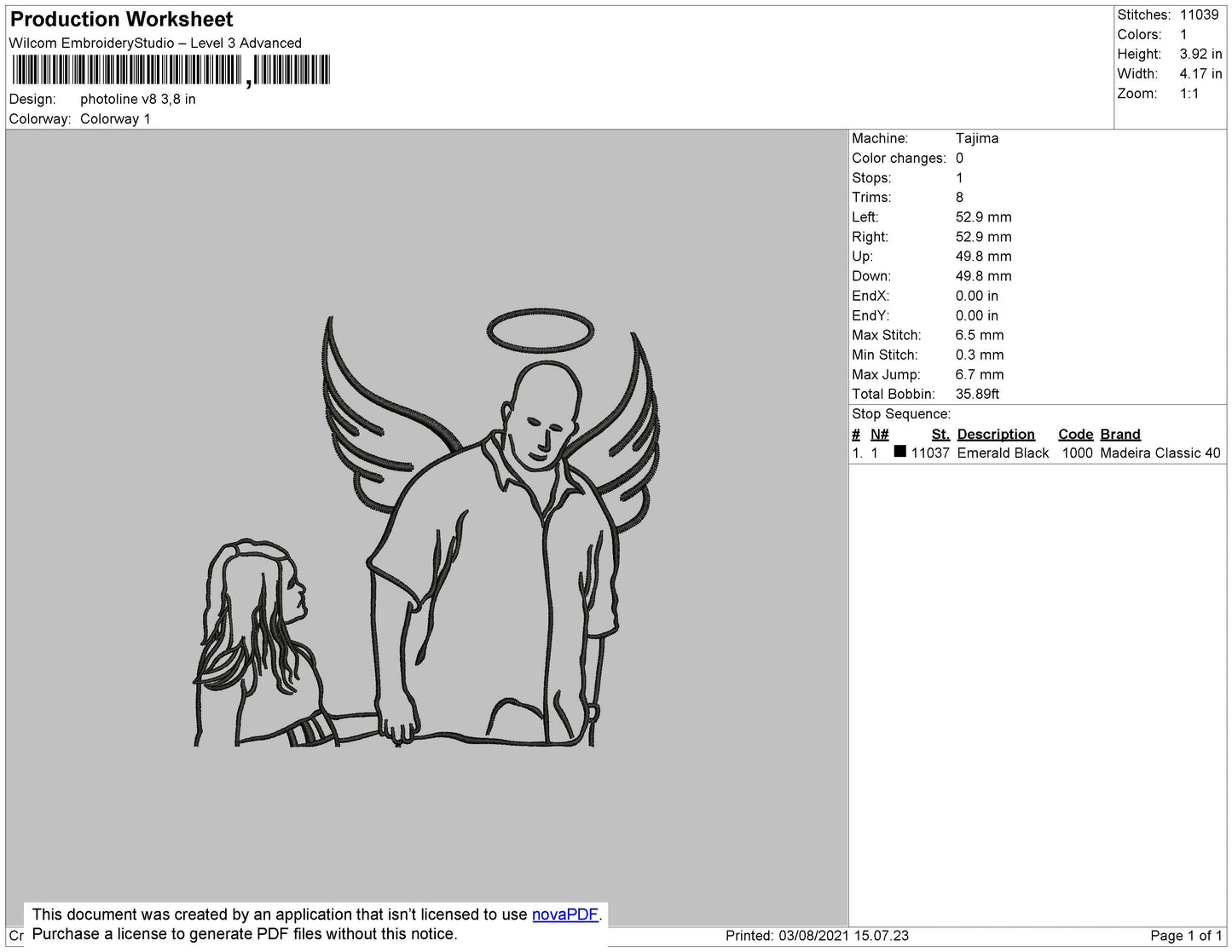 Photoline V8 Embroidery File 4 size