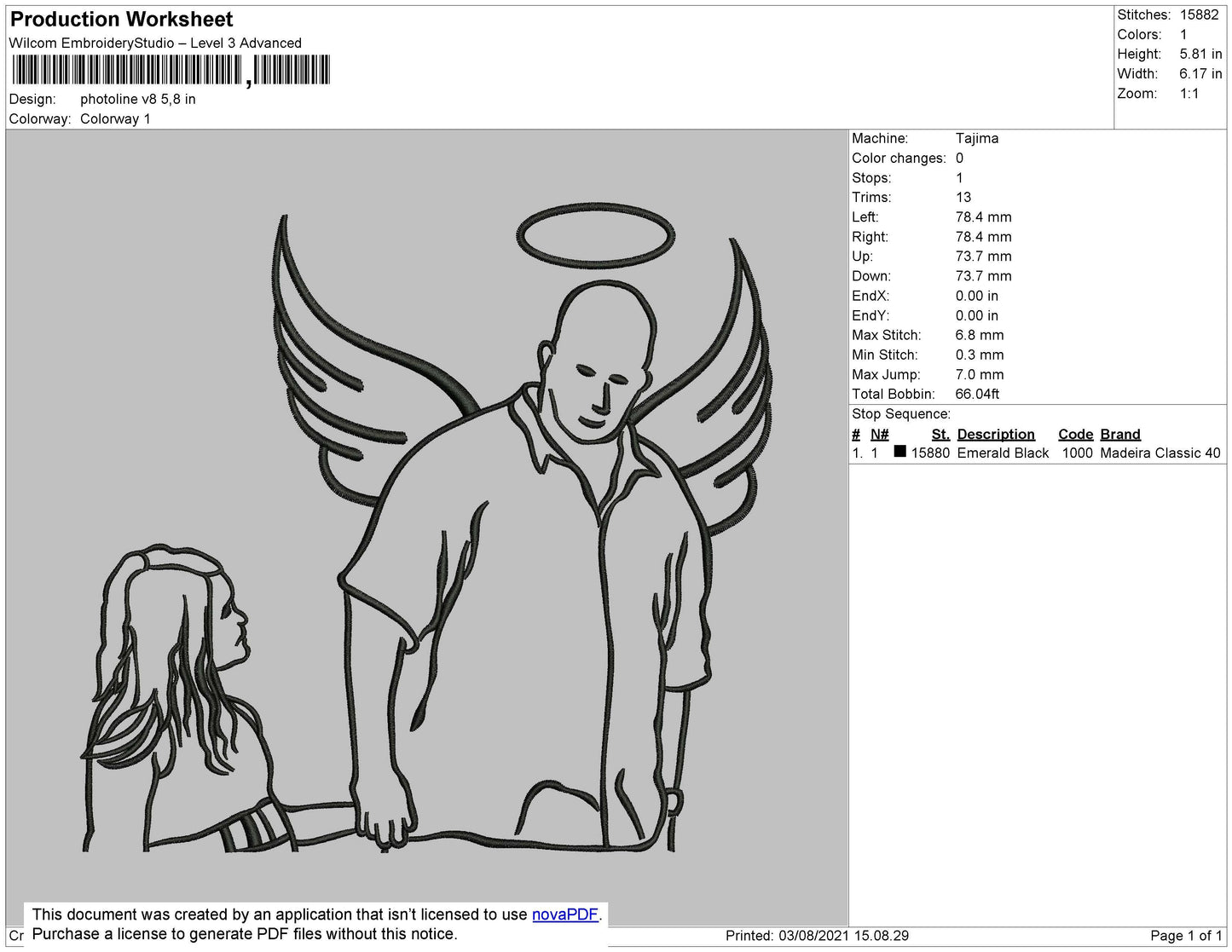 Photoline V8 Embroidery File 4 size