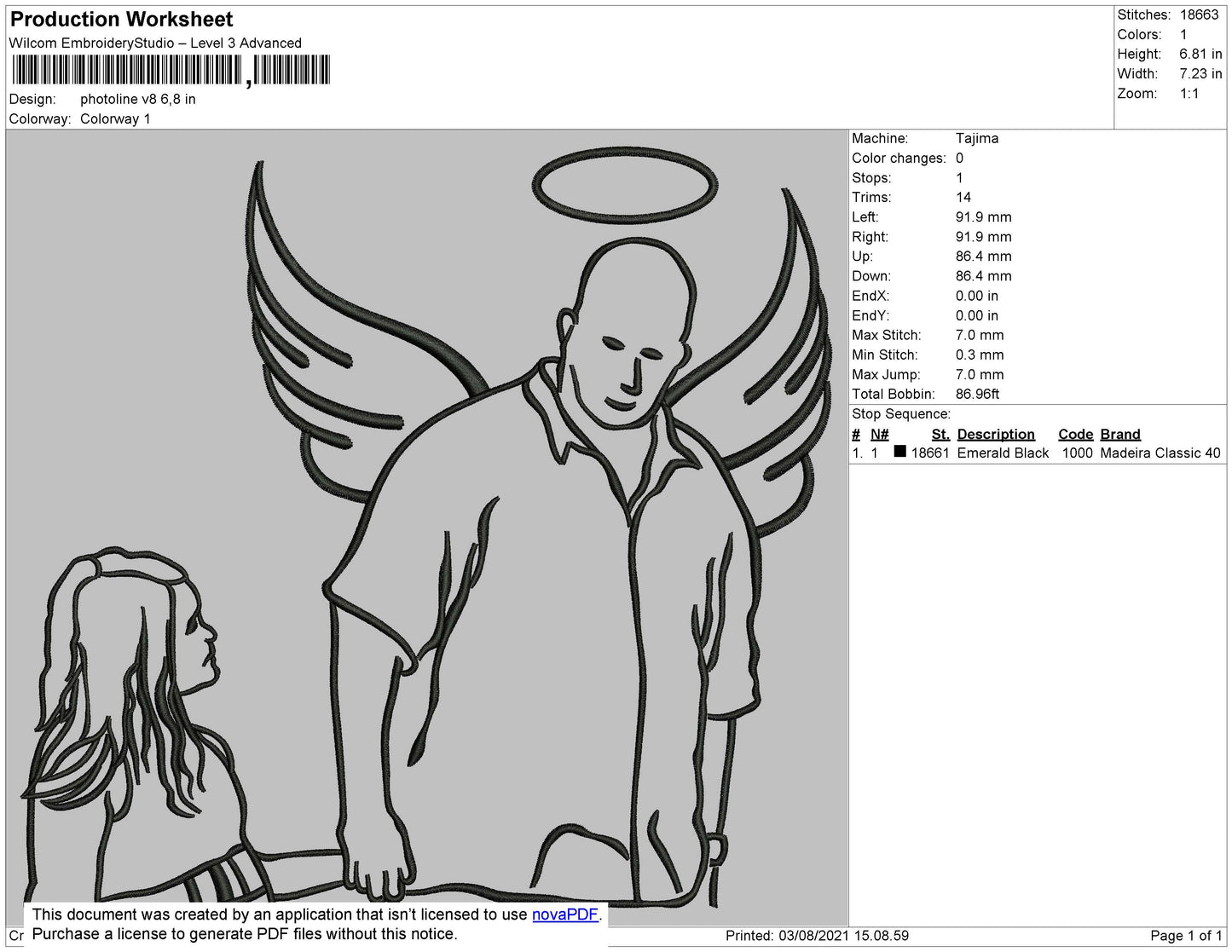 Photoline V8 Embroidery File 4 size