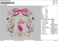 Pigletflowers Embroidery File 6 sizes