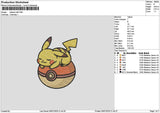 Pikachu0907 Embroidery File 6 sizes