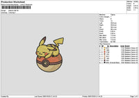 Pikachu0907 Embroidery File 6 sizes