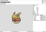 Pikachu0907 Embroidery File 6 sizes