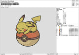 Pikachu0907 Embroidery File 6 sizes