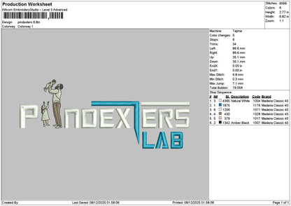 Pindextext Embroidery File 6 sizes