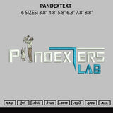 Pindextext Embroidery File 6 sizes