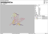 Pink Buttefly Embroidery File 6 sizes