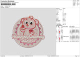 PinkBear Embroidery File 6 sizes