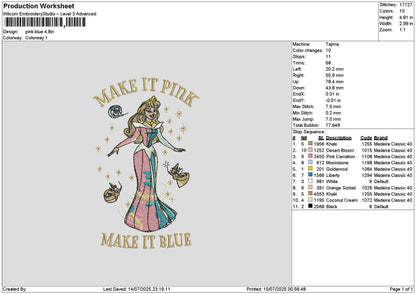 Pinktext 01 Embroidery File 6 sizes